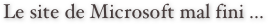 Le site de Microsoft mal fini ...